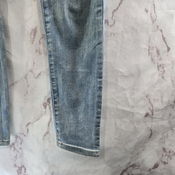 Garnet Hill Jeans Womens 28 X 32 High Rise Skinny Light Wash Organic Cotton - Picture 5 of 13